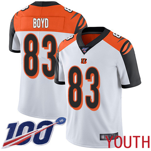 Cincinnati Bengals Limited White Youth Tyler Boyd Road Jersey NFL Footballl #83 100th Season Vapor Untouchable